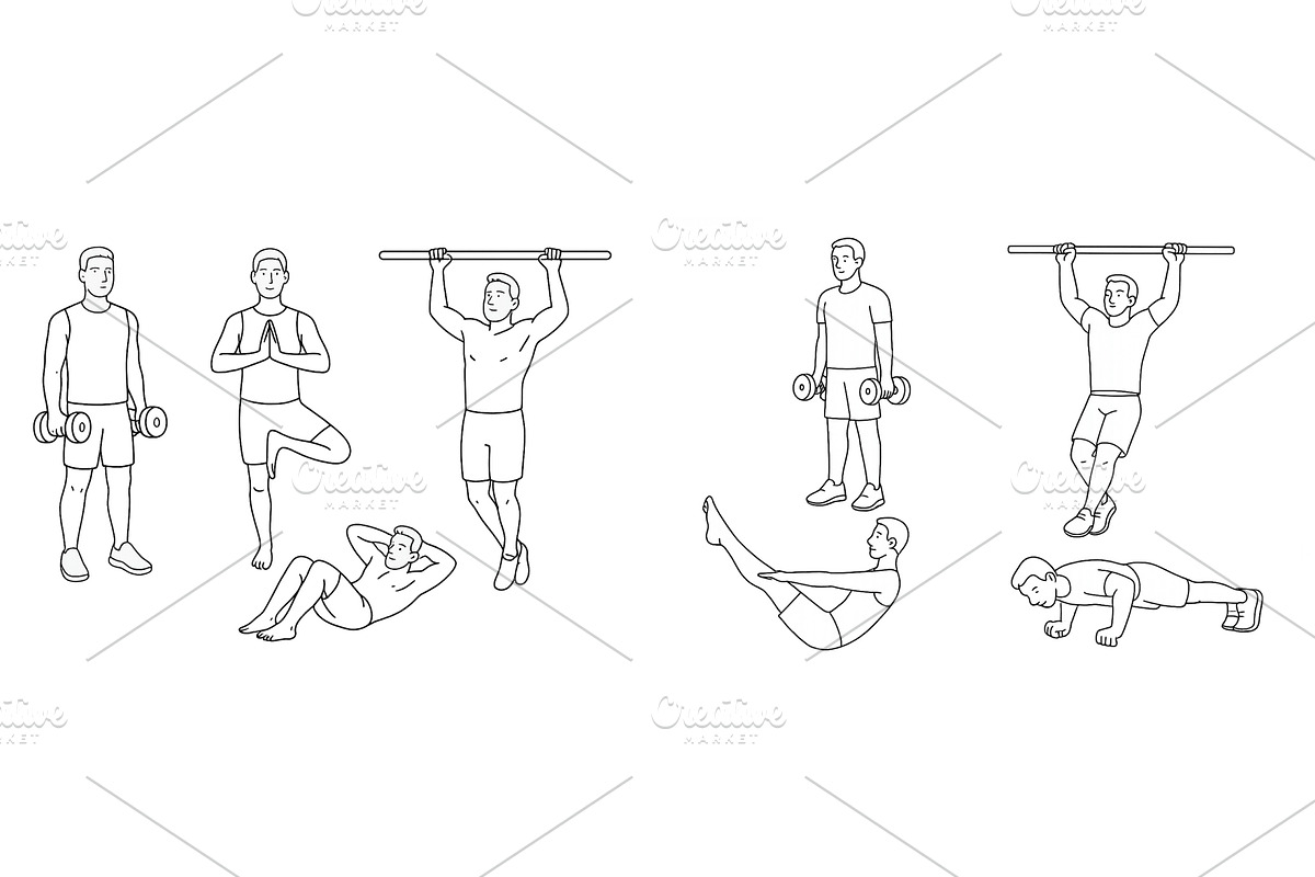 Fitness activities featuring diverse, a Sport Illustration by ZinetroN