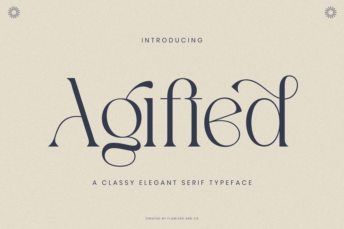 Agifted - Elegant Serif Font, a Serif Font by Flawless And Co (Photo 1 of 10)