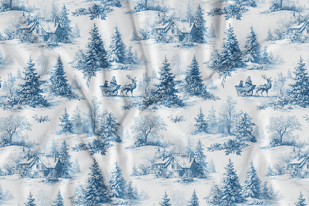 Vintage Christmas Pattern Collection, a Pattern Graphic by Olya Creative (Photo 12 of 21)