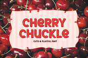 Cherry Chuckle - Chunky Hand Drawn, a Sans Serif Font by Imoodev (Thumbnail 1 of 10)
