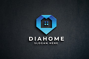Diamond House Real Estate Logo, a Branding & Logo Template by Design_Planet (Thumbnail 2 of 2)
