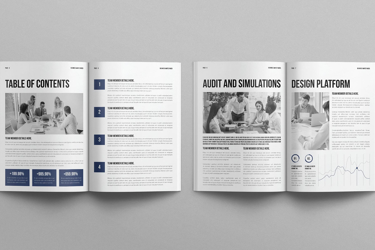 Business White Paper Template, a Brochure Template by E-Type (Photo 3 of 7)