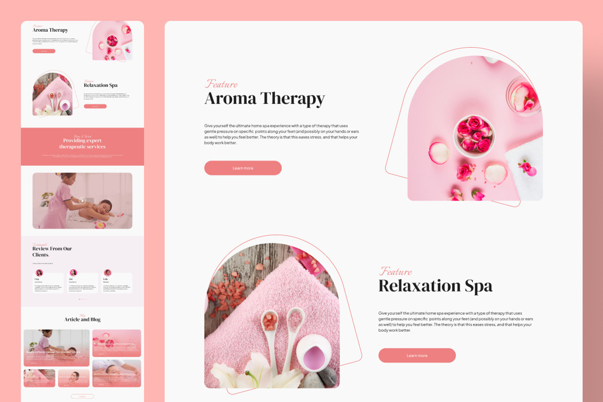 Beauty Care Web Landing Page, a Landing Page Template by UICreative (Photo 2 of 4)