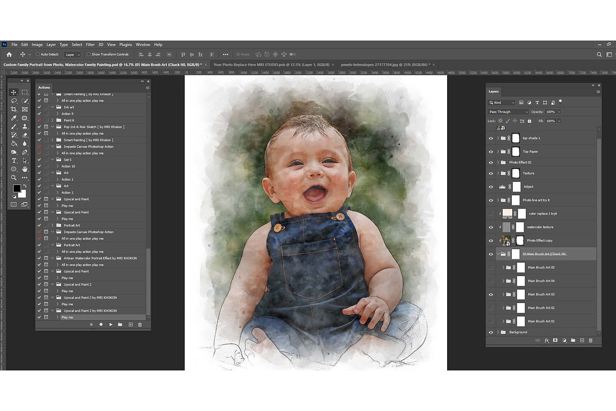 Artisan Aquarelle Painting Action, an Action Add-On by MRI STUDIO (Photo 3 of 15)