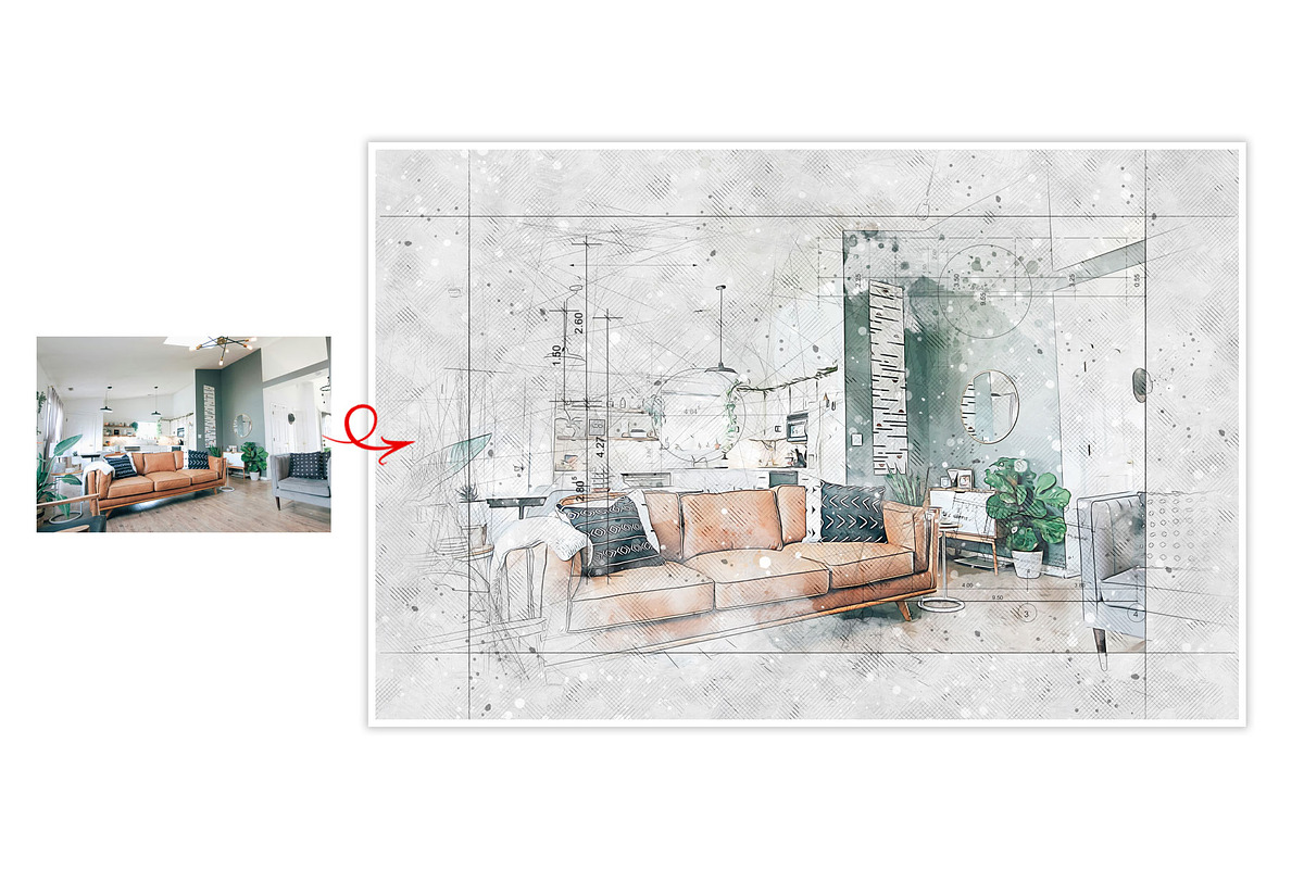 Arch Sketch Photo Effect Template, an Action Add-On by MRI STUDIO (Photo 10 of 33)
