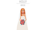 Bride Portrait Creator | Wedding Art, a Person Illustration by Lauren Lesley Studio (Thumbnail 12 of 29)