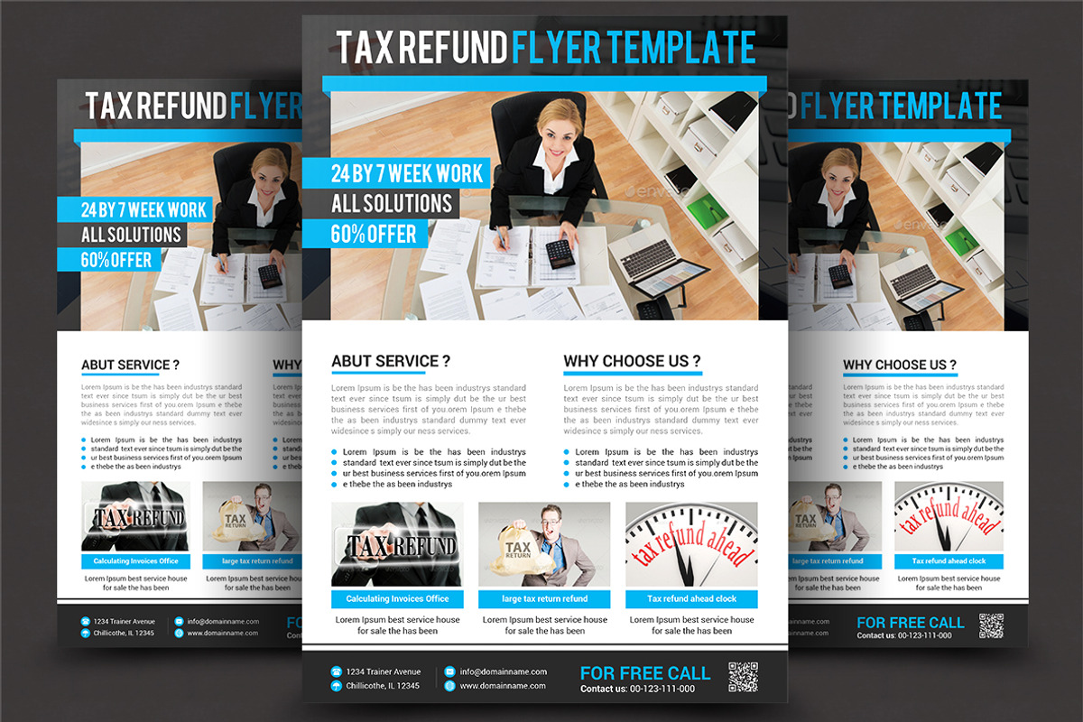 Business Tax Refund Flyer, a Flyer Template by AfzaalGraphics