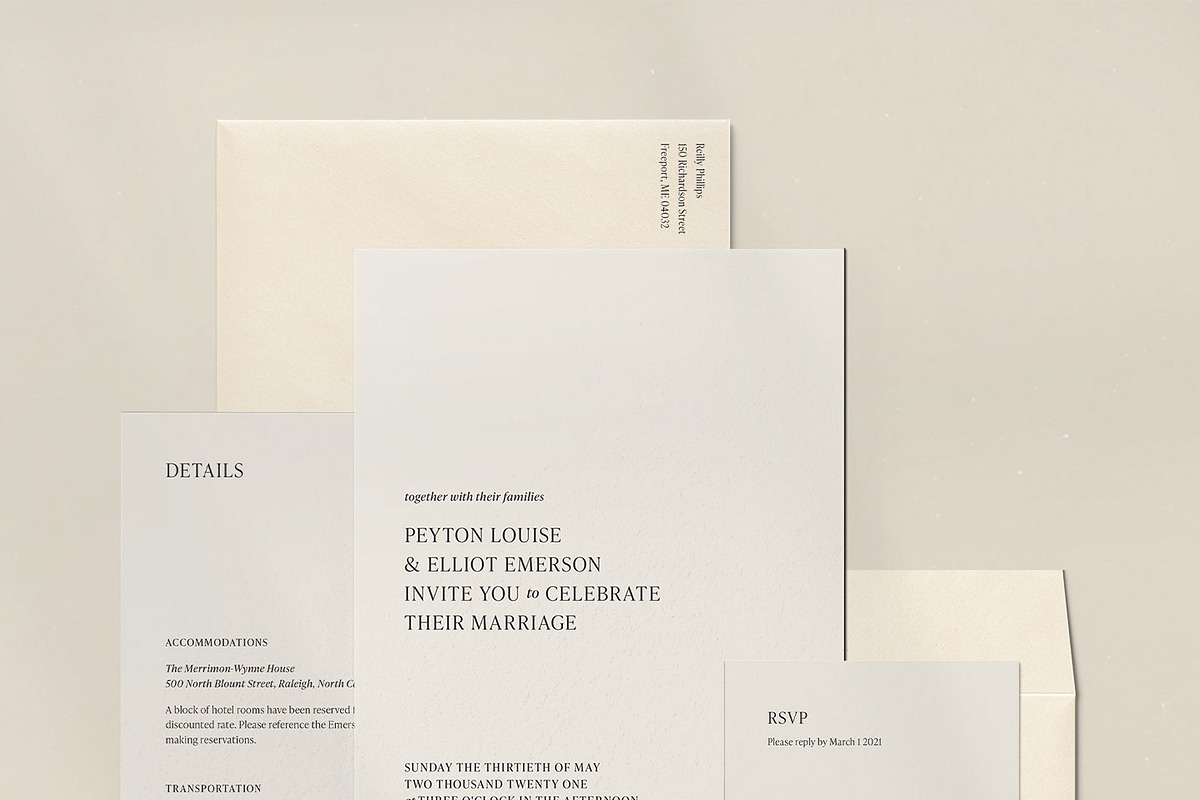 The Minimalists Wedding Suite, an Invitation Template by Heart to Heart Paper Co (Photo 5 of 13)