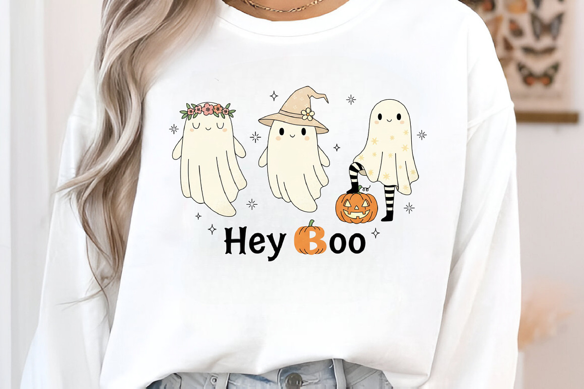 Hey Boo! Halloween Ghost PNG, an Illustration by Craft Nest (Photo 2 of 6)