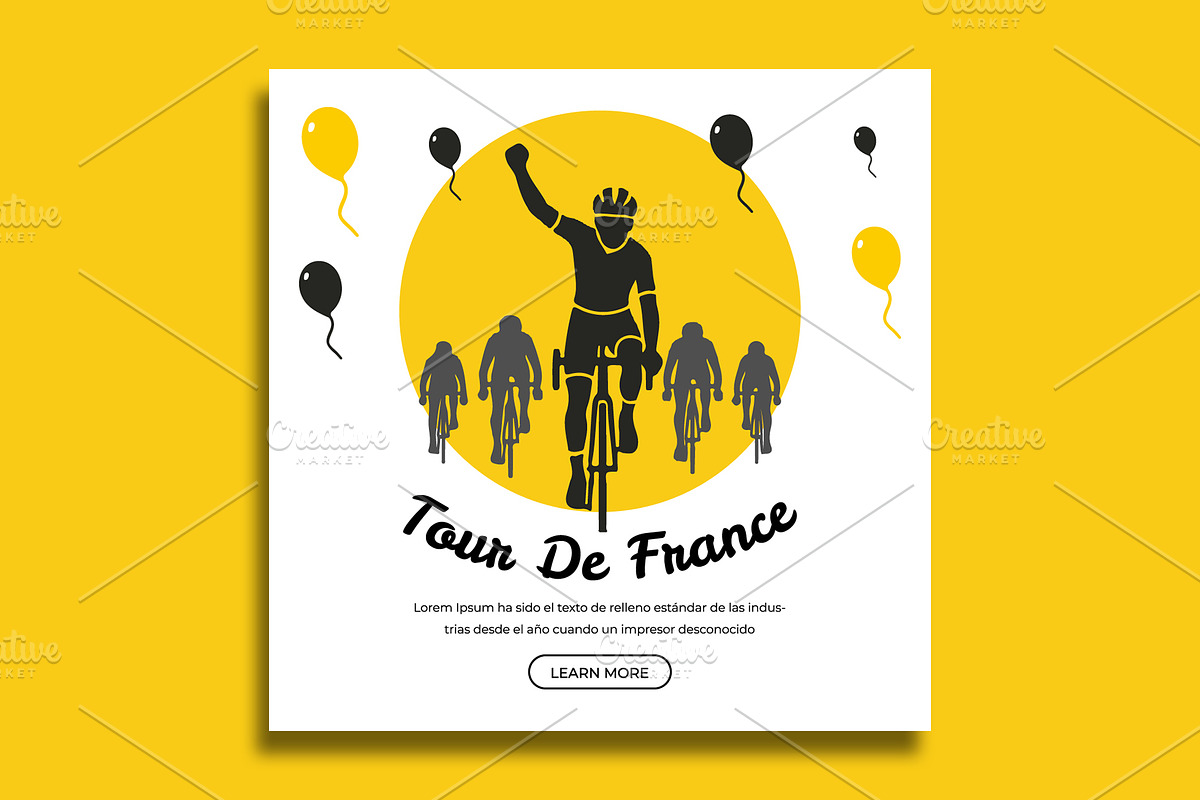 Tour Da France social media banner, a Social Media Template by nandinigraphics (Photo 4 of 5)
