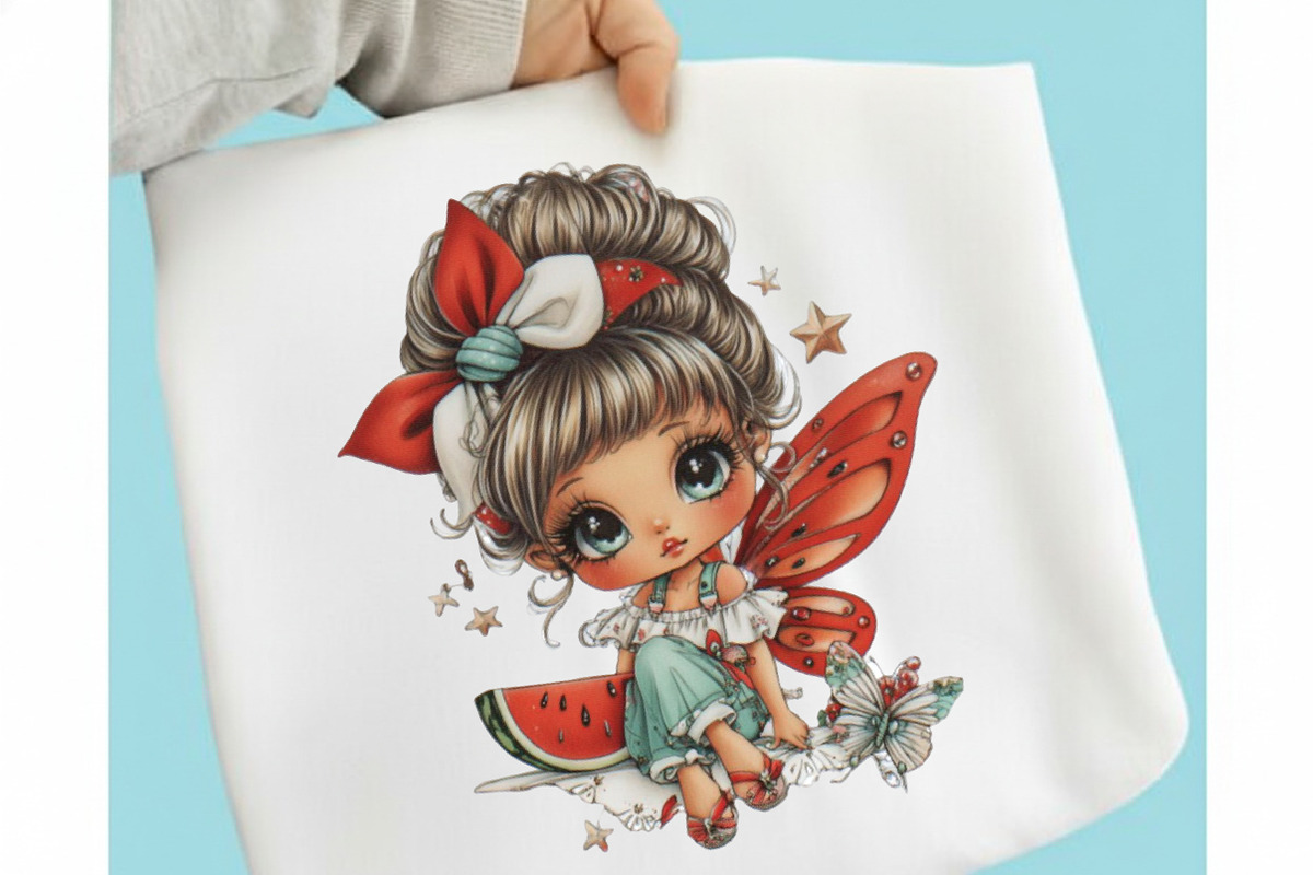 Whimsical Summer Fairy Clipart, a Person Illustration by designcity5 (Photo 3 of 5)