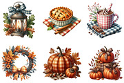 Watercolor Fall Marigold Clipart, an Illustration by cherrydesign (Thumbnail 2 of 3)