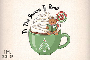 Christmas Gingerbread Man Coffee Boo, an Illustration by Daily.Designs