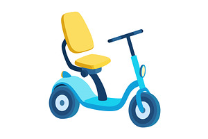 Colorful and Exciting Tricycle, a Sport Illustration by Things for designers