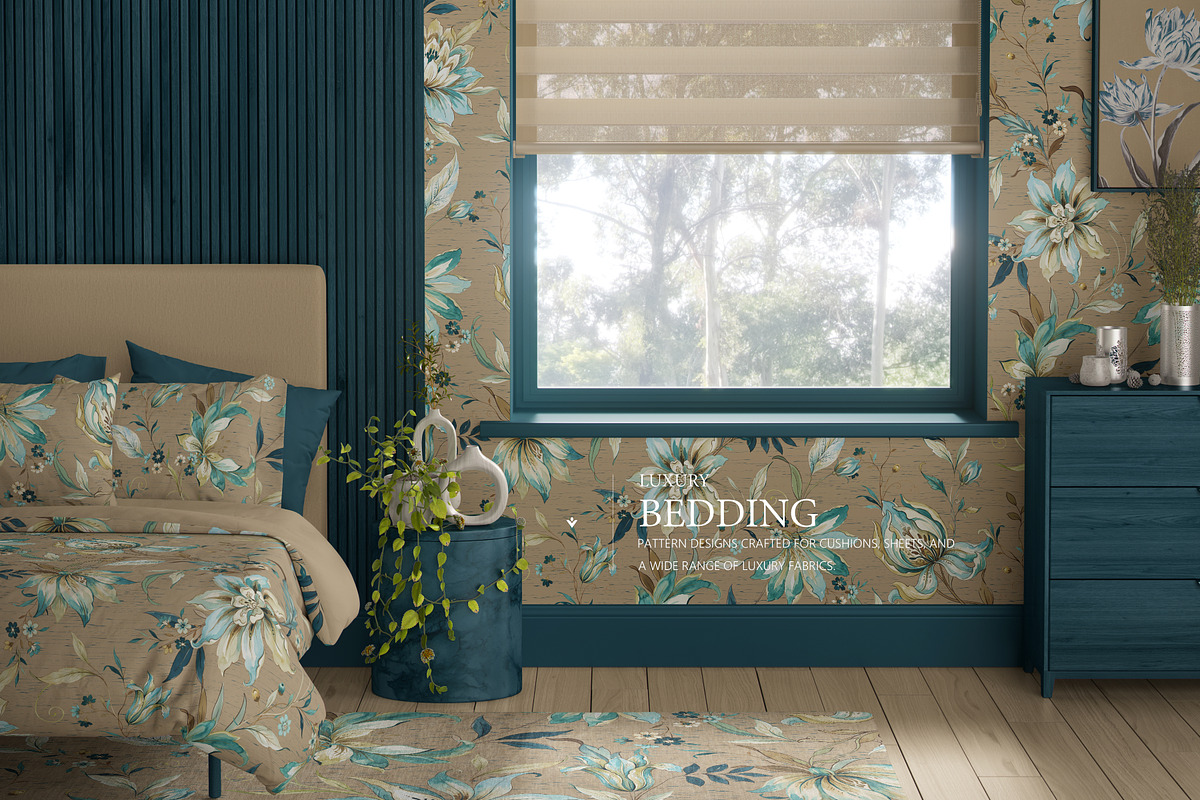 BOTANICAL CHINTZ_ WATERCOLOR PATTERN, a Pattern Graphic by YARROO (Photo 11 of 13)