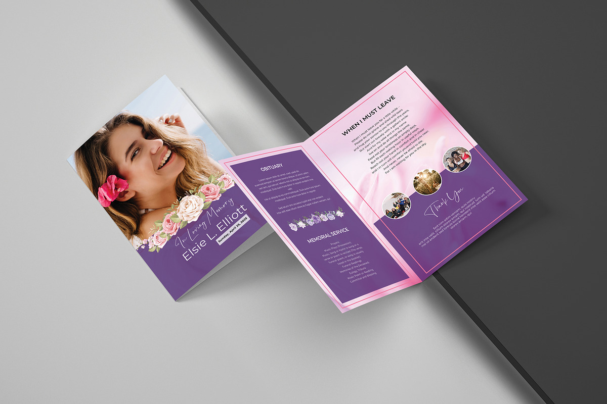 Funeral Program And Prayer Card, a Brochure Template by crazyOWL (Photo 5 of 8)