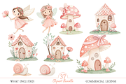 Enchanted Fairy Watercolor Clipart, an Illustration by MockupWizard (Thumbnail 4 of 6)