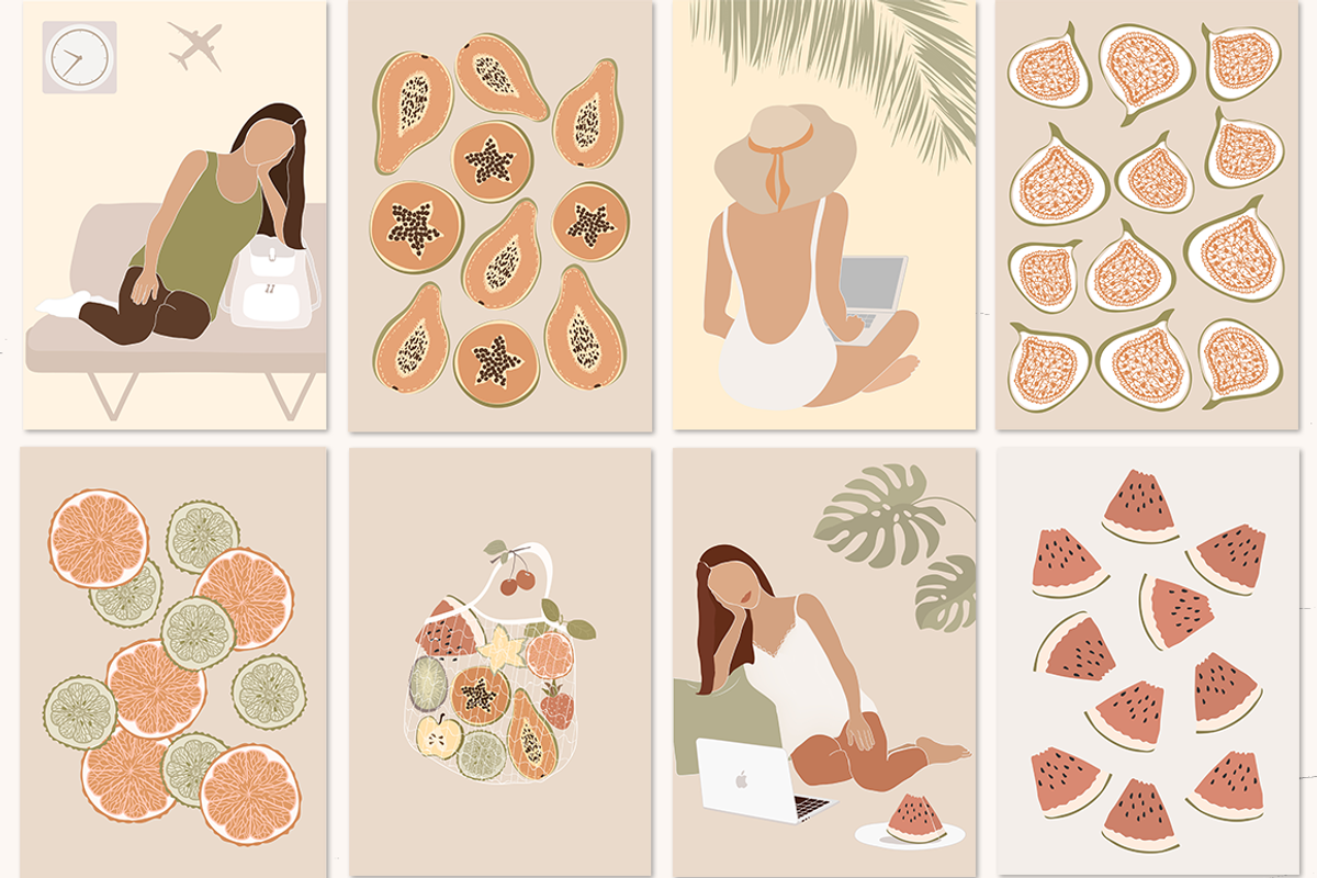 Digital Nomad Girls Illustration Set, a Work Illustration by Irena Art (Photo 3 of 10)