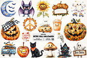 Retro Fall Halloween PNG Clipart, an Illustration by Pixels.Craft (Thumbnail 1 of 7)