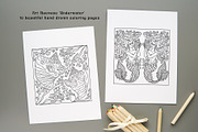 Art Nouveau Sea Coloring Book Pages, a Print Template by Rose Design (Thumbnail 2 of 6)