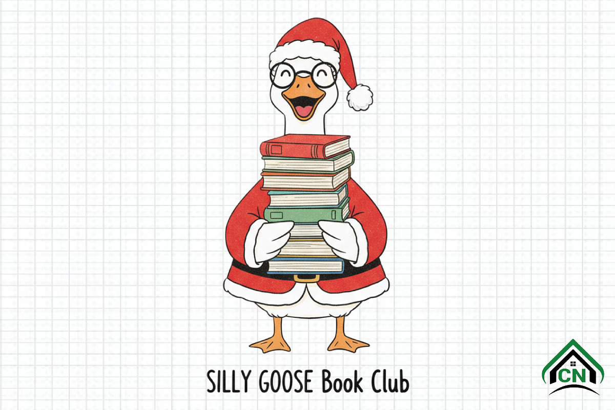Christmas Goose Book Club PNG, an Illustration by Craft Nest (Photo 1 of 6)