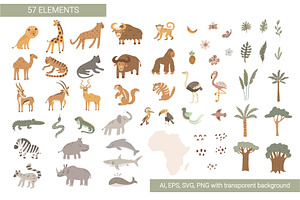 Safari Animals, Alphabet, Patterns