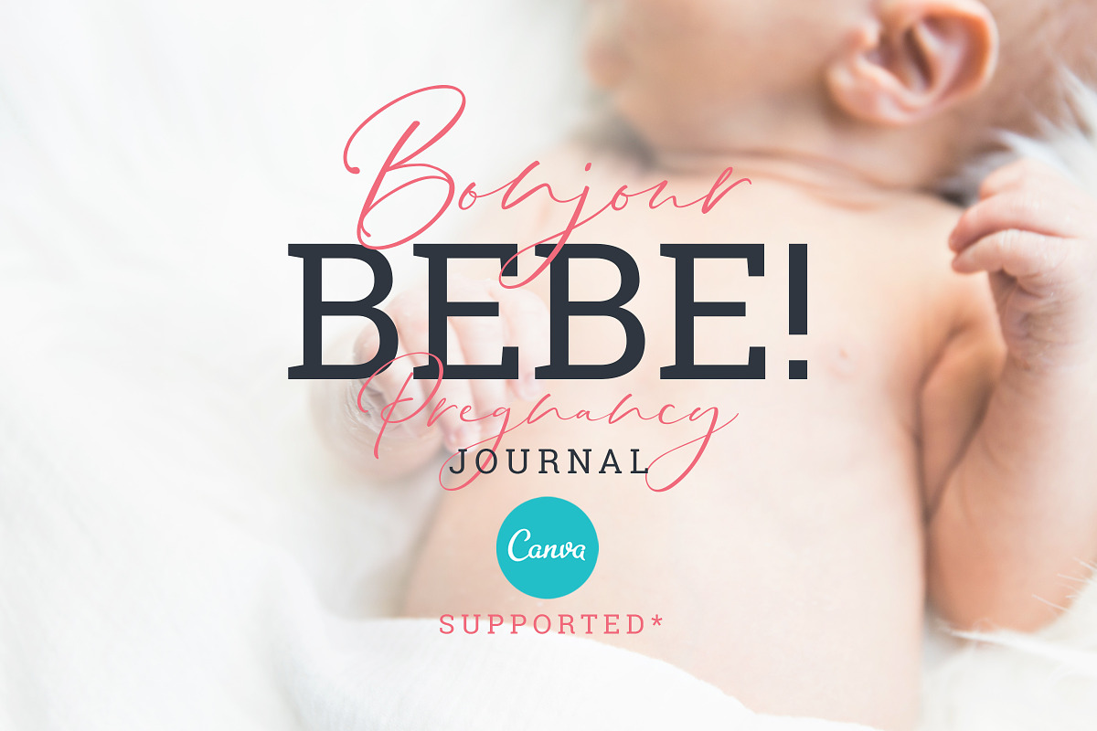 BONJOUR BEBE Pregnancy Journal, a Brochure Template by Typography Prime (Photo 2 of 15)