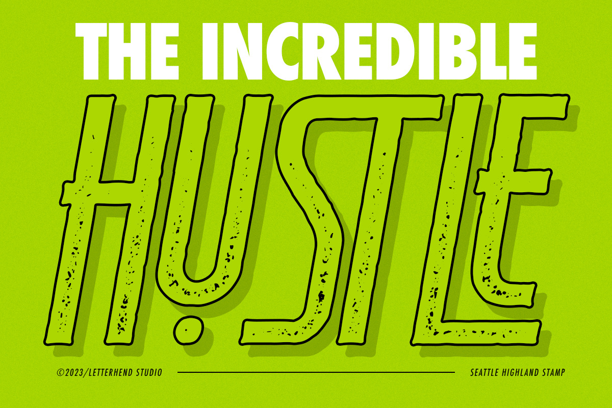 Seattle Highland - Condensed Font, a Sans Serif Font by Letterhend Studio (Photo 4 of 10)