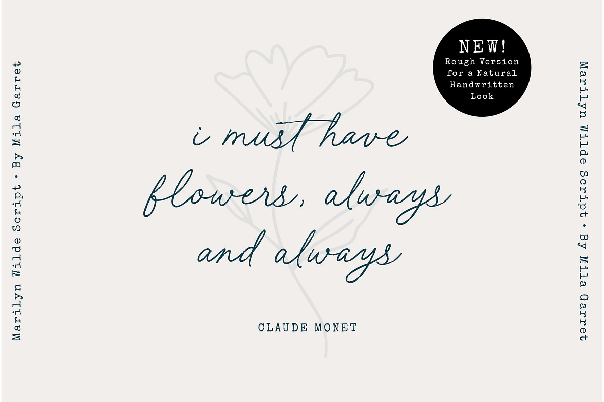 Marilyn Wilde Handwriting Script, a Script Font by Mila Garret (Photo 15 of 18)