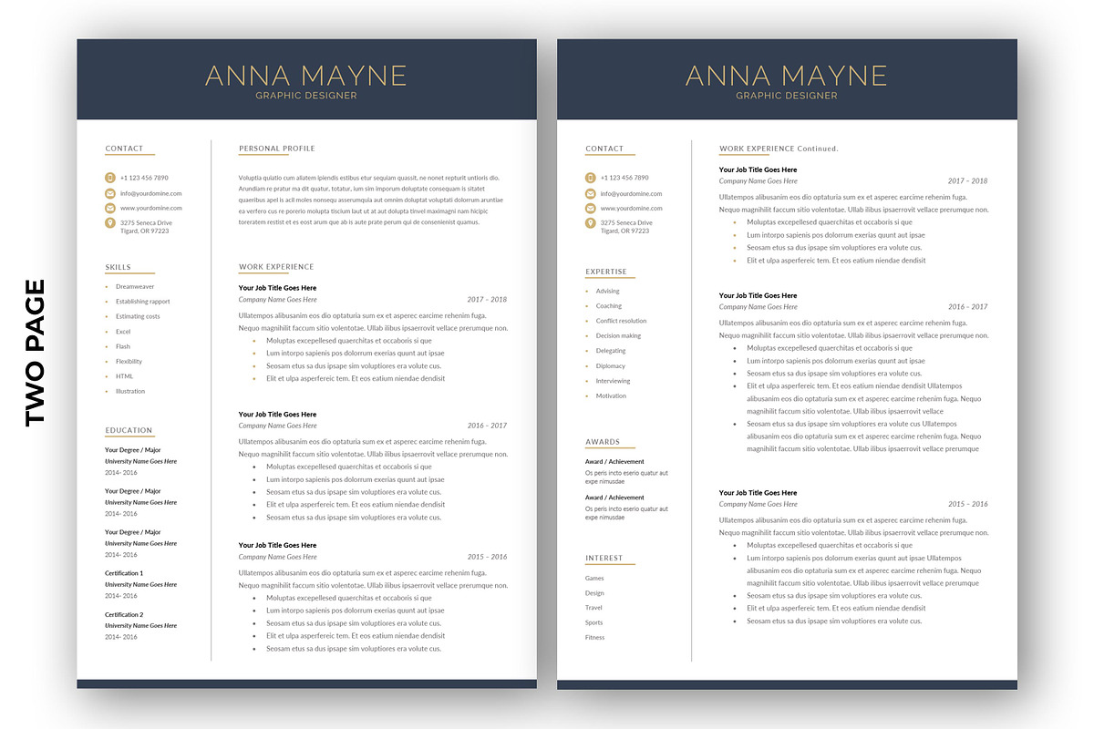 Modern Resume Template, a Resume Template by Advaita Printables (Photo 1 of 6)