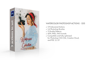 Watercolor Painter Photoshop Actions