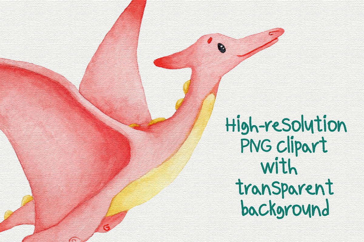 Dinosaurs watercolor clipart, an Object Graphic by Trinibis (Photo 3 of 5)