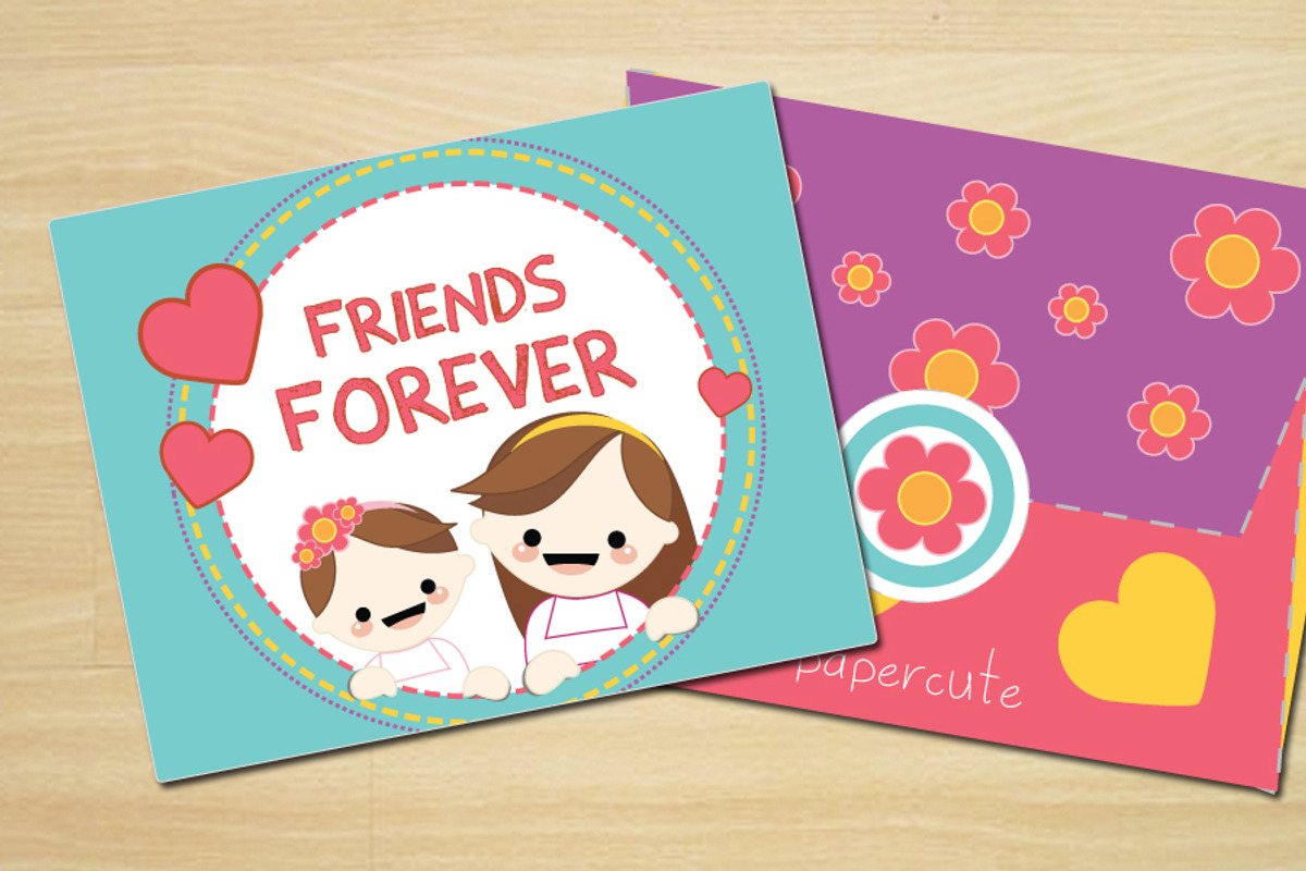 Envelope and card friends forever, a Card Template by Pegaconleche Papercute (Photo 1 of 3)