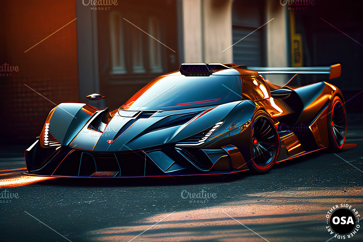 Supercar in the City Illustration, a Wallpaper Graphic by Other Side Art (Photo 6 of 8)