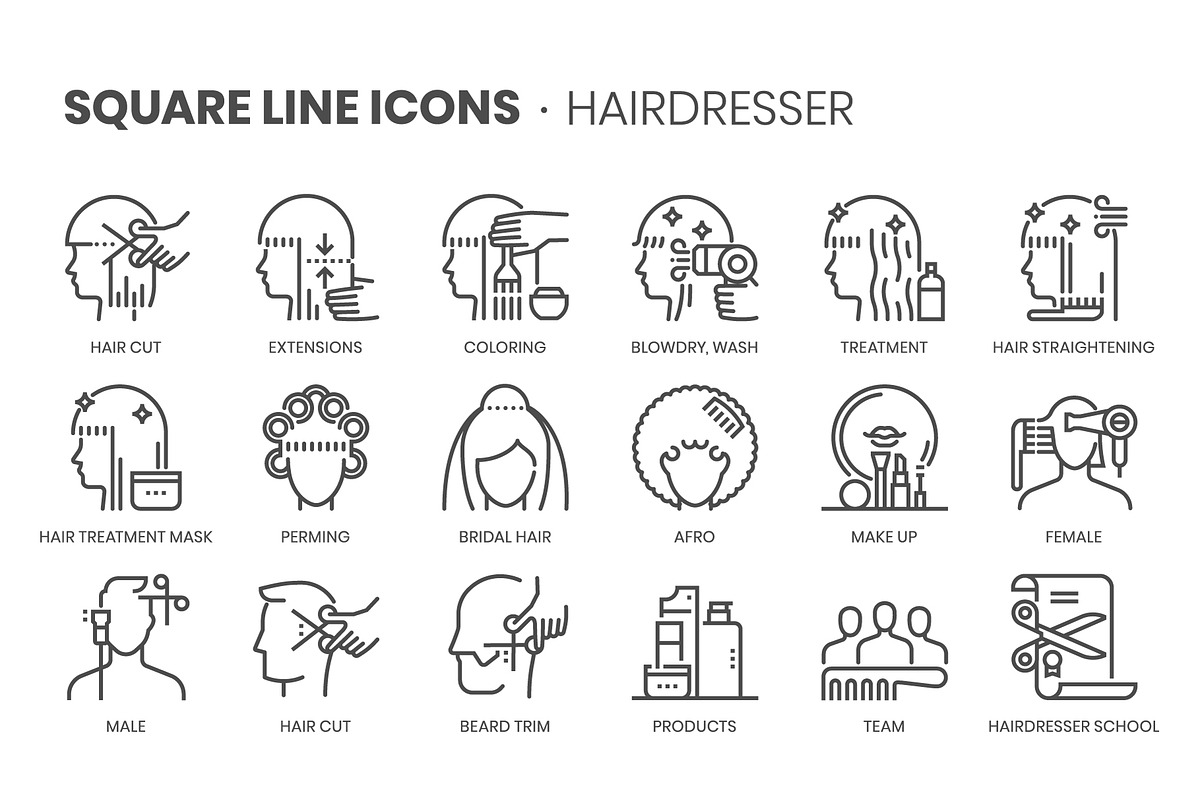 Square line icons, an Outline Icon by Howcolour (Photo 58 of 85)