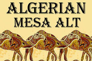 Algerian Mesa Alt Set, a Font by FontMesa