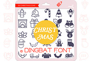 Christmas Icons - Dingbat Font, a Symbol Font by WADLEN (Thumbnail 1 of 7)