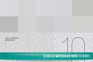 10 Seamless Watercolor Paper Texture