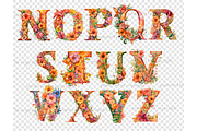 Alphabet Flowers Clipart, an Education Illustration by GlamArtZhanna (Thumbnail 6 of 7)