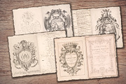 Old Vintage Paper with Cartouches, a Decorative Illustration by Secret Helper (Thumbnail 8 of 11)