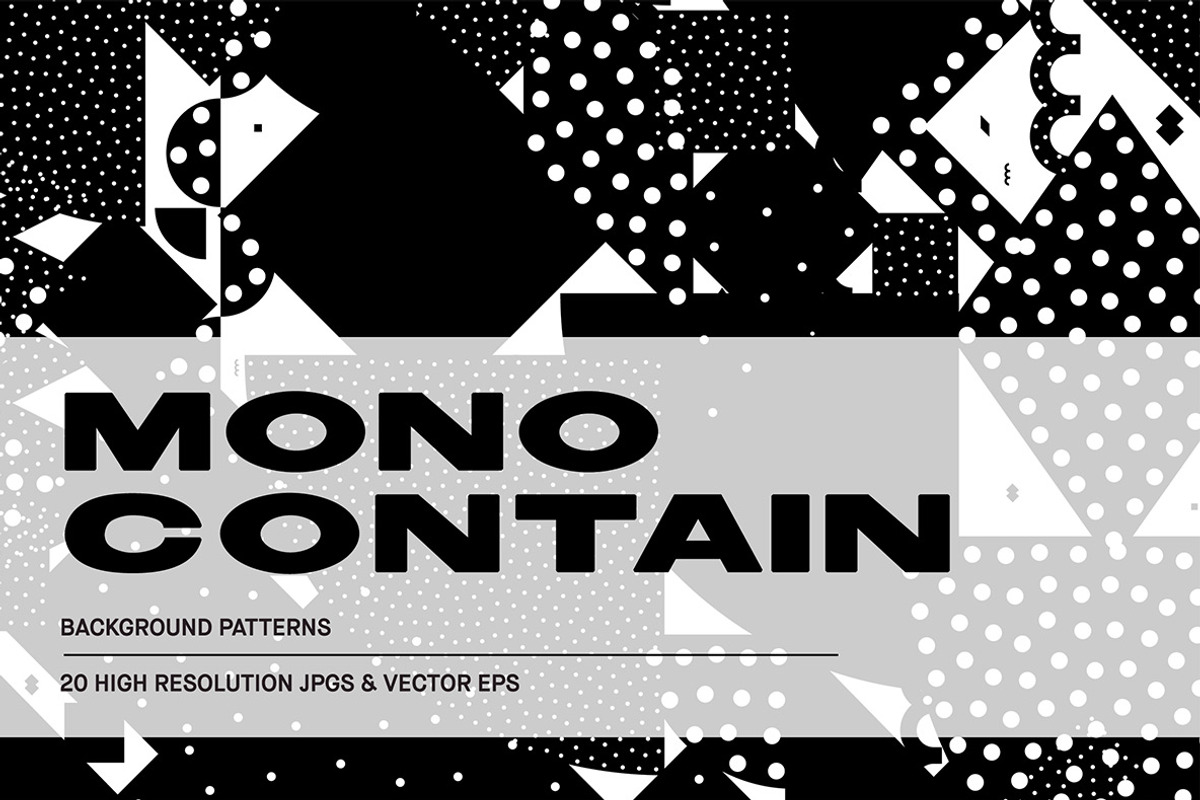 Mono Contain - Background patterns, a Decorative Illustration by Huebert World (Photo 1 of 10)