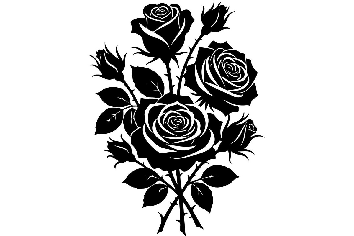 Floral Bouquet Silhouette, an Object Graphic by Creativeshirt (Photo 15 of 20)