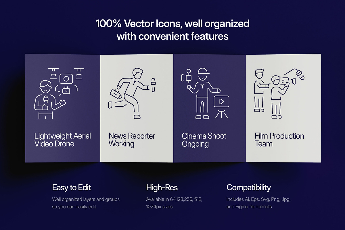 Media Icon Art Set, an Outline Icon by Prosymbols (Photo 2 of 8)