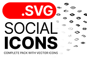 SVG Social Media Icons Vector, an Icon by Design Bits (Thumbnail 1 of 4)