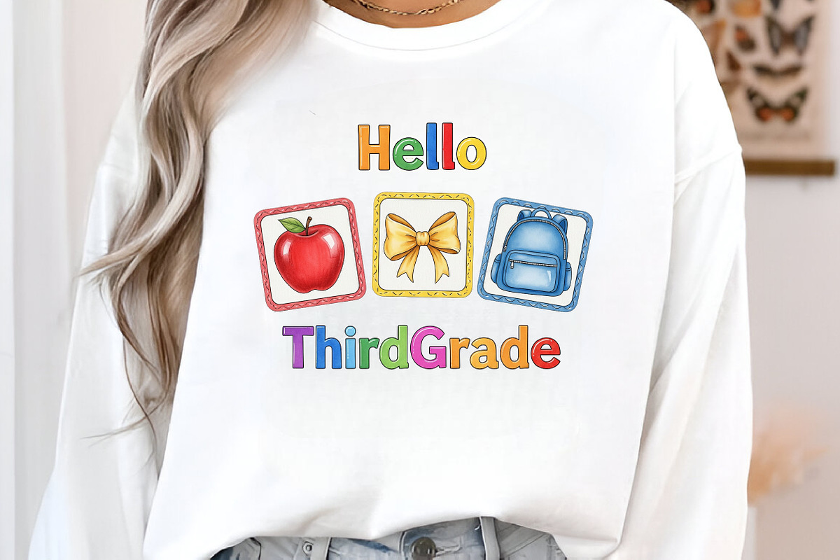 Back to School Hello Third Grade png, an Illustration by Designworld (Photo 3 of 3)