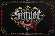 SINNERS FONT + Decorative bonus, a Blackletter Font by dansdesign (Thumbnail 1 of 6)