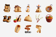 Autumn Adventure 3D Icon Set, an Object 3D Model by Eklip Studio (Thumbnail 2 of 3)