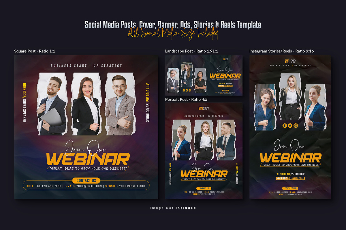 Corporate Webinar Instagram post, a Social Media Template by Creative_View