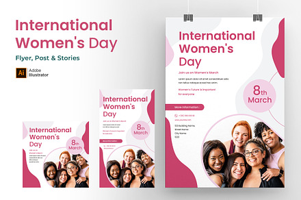 International women day Flyer & Post, a Brochure Template by nagaredesignstudio