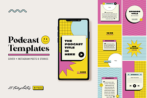 Podcast Cover & Instagram Templates